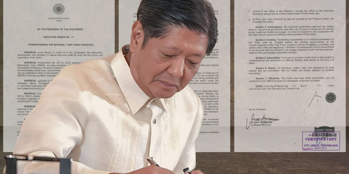 Marcos Strengthens Diwalwal Mining Task Force via Executive Order 88